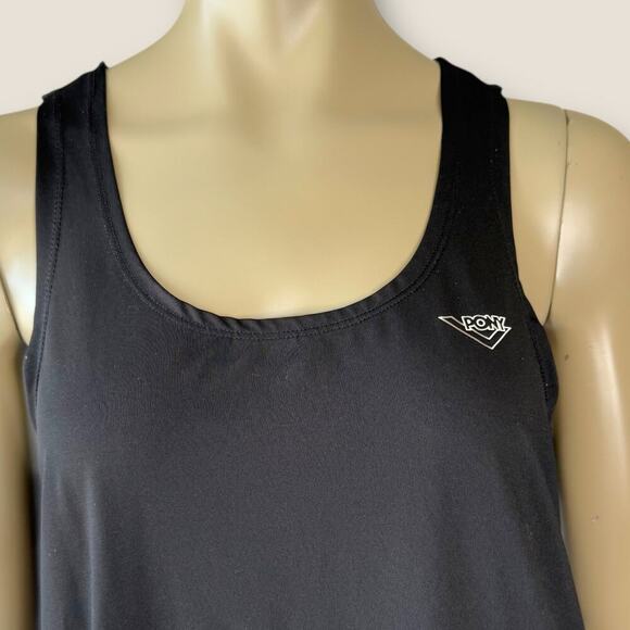 Pony Athletic Racerback Strappy Gym Workout Tank Top Activewear Size S Black - Picture 5 of 15